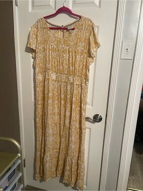 Knox Rose Yellow and White Printed Dress